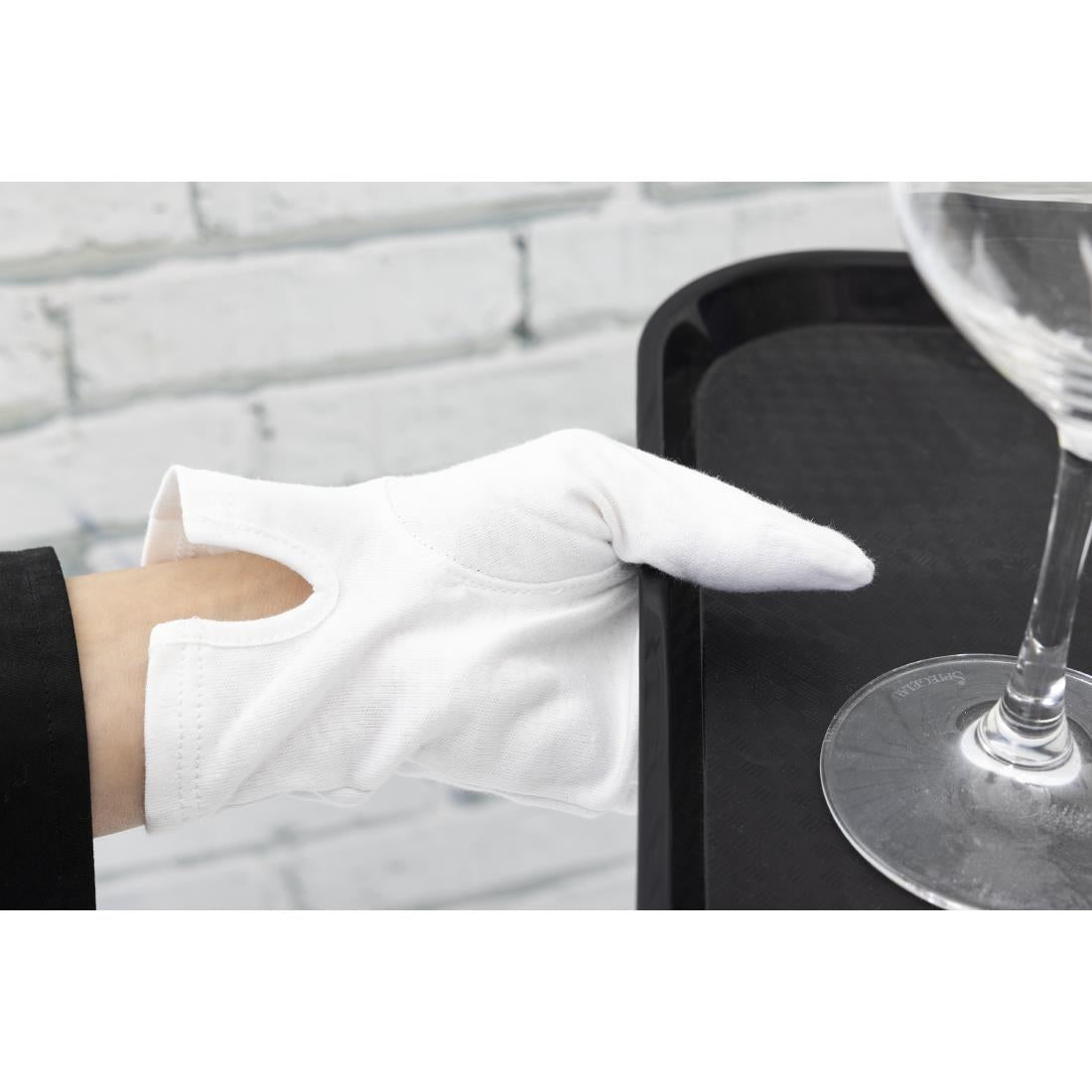 Gants de service pour homme blancs L/XL — A546-L