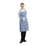 Tablier bavette Whites carreaux bleus et blancs — A554