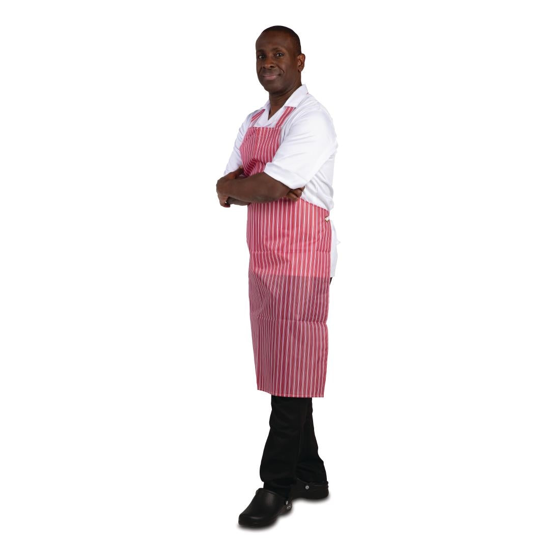 Tablier bavette déperlant Whites rouge et blanc — A581