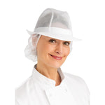 Chapeau Trilby blanc avec résille M — A653-M