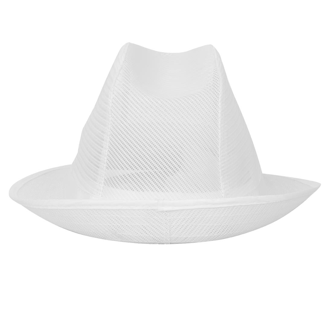 Chapeau Trilby blanc avec résille M — A653-M