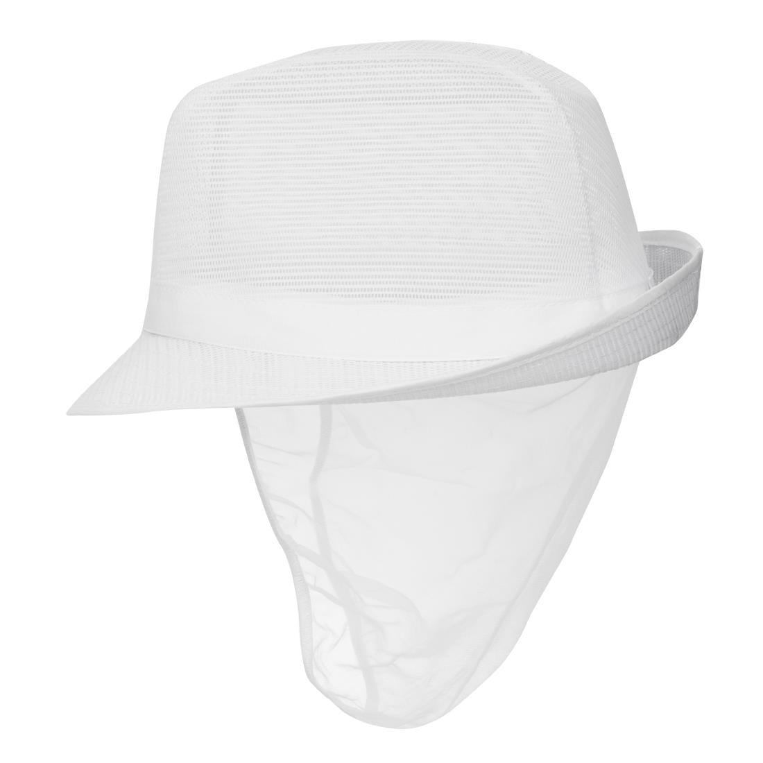 Chapeau Trilby blanc avec résille M — A653-M