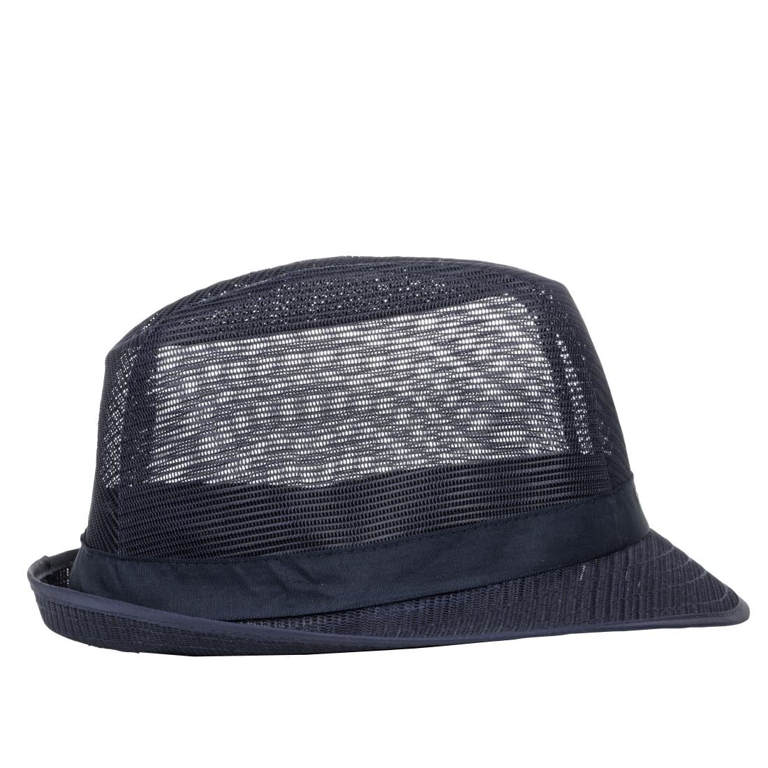 Chapeau Trilby bleu marine avec résille S — A654-S