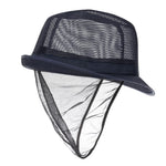 Chapeau Trilby bleu marine avec résille S — A654-S