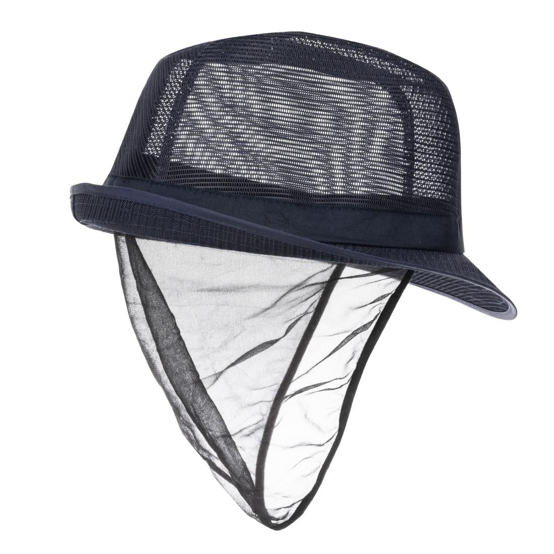 Chapeau Trilby bleu marine avec résille S — A654-S