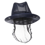 Chapeau Trilby bleu marine avec résille S — A654-S