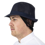 Chapeau Trilby bleu marine avec résille S — A654-S