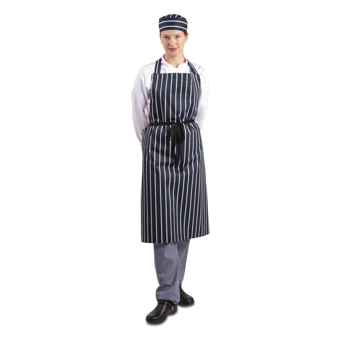 Tablier bavette Whites rayé marine et blanc XL — A662