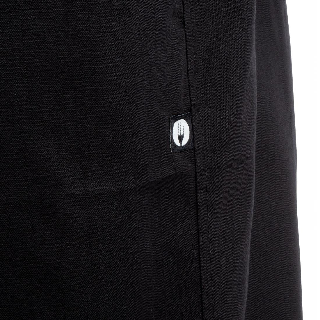 Pantalon de cuisine mixte Chef Works Professionnel chevrons noirs M — A674-M
