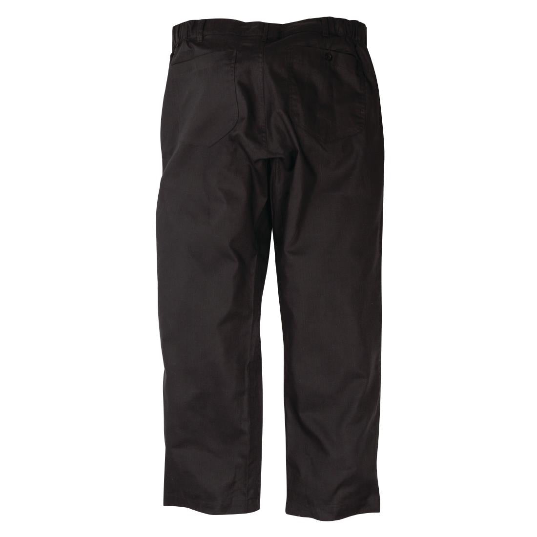 Pantalon de cuisine mixte Chef Works Professionnel chevrons noirs M — A674-M
