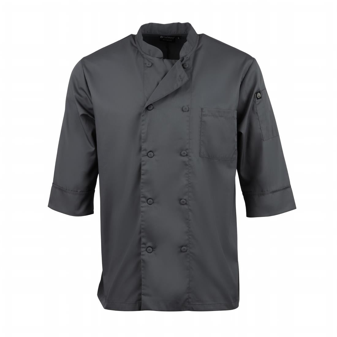 Veste de cuisine mixte Chef Works grise L — A934-L