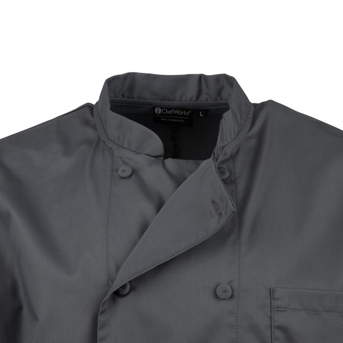 Veste de cuisine mixte Chef Works grise L — A934-L
