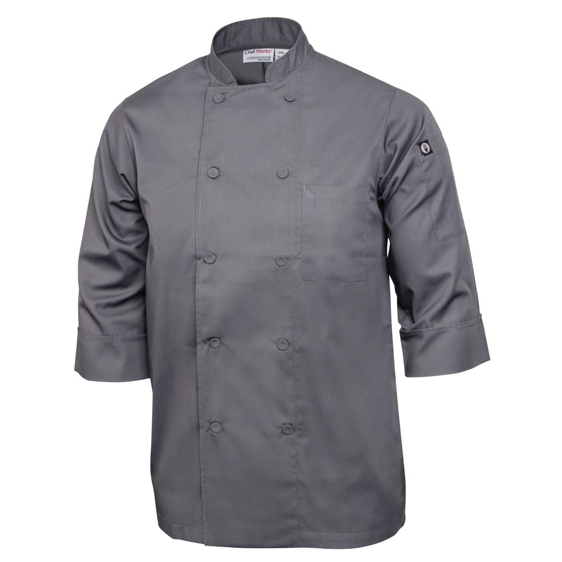 Veste de cuisine mixte Chef Works grise M — A934-M