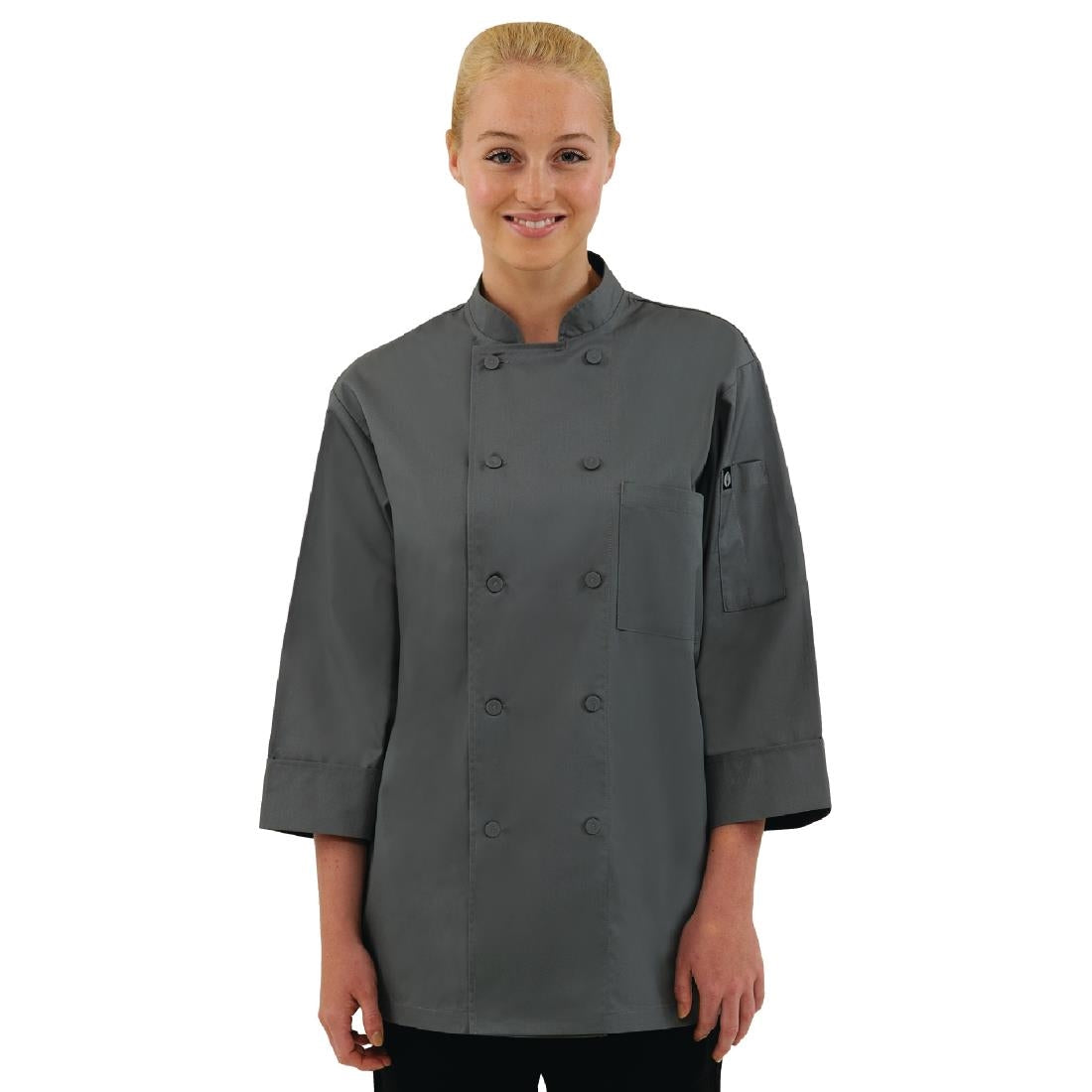 Veste de cuisine mixte Chef Works grise L — A934-L