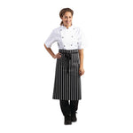 Tablier de cuisine Whites rayé blanc et noir — A938