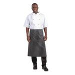Tablier de cuisine Whites rayé blanc et noir — A938