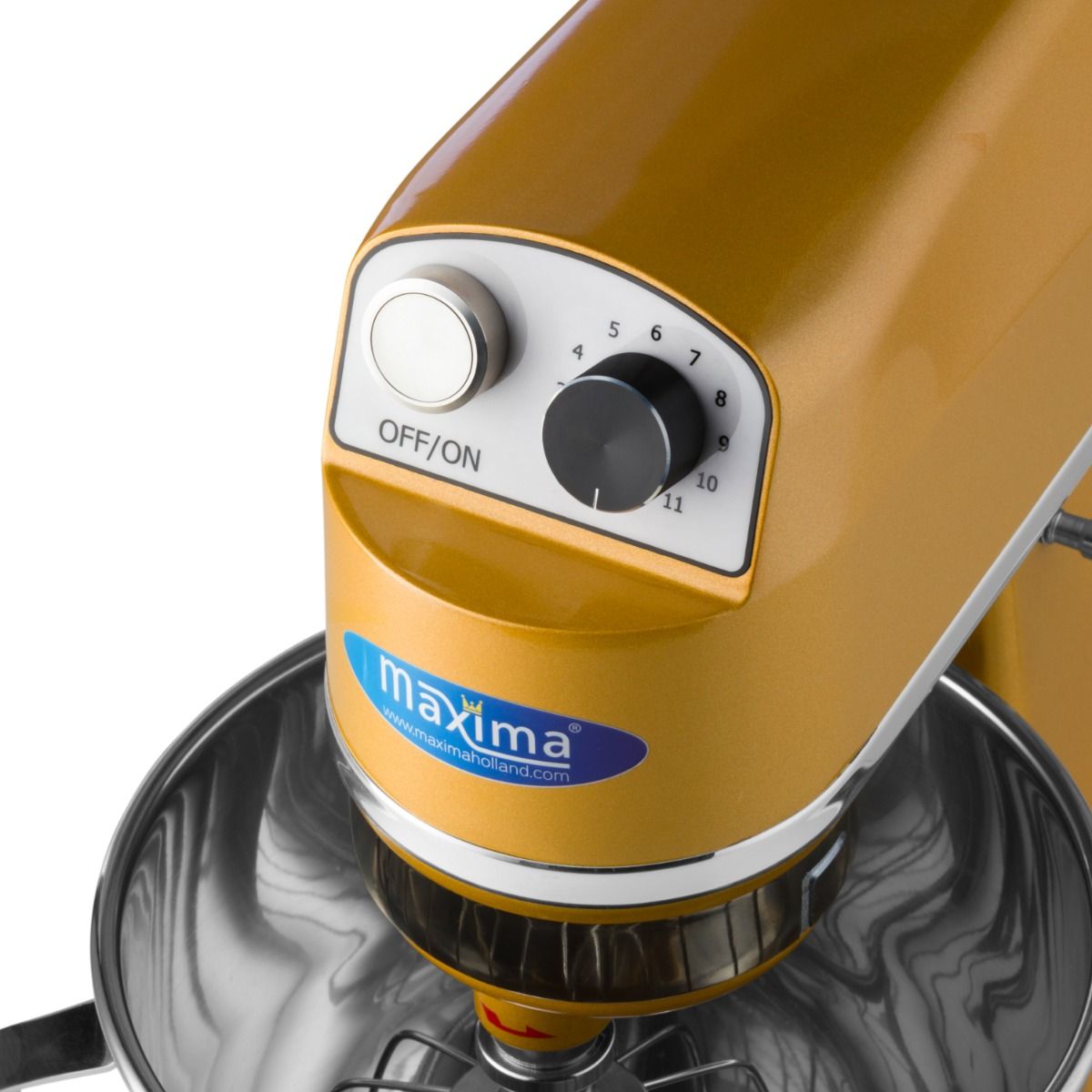Mixer planétaire - 7 L - jusqu'à 2 kg de pâte - or – Maxima 09360765