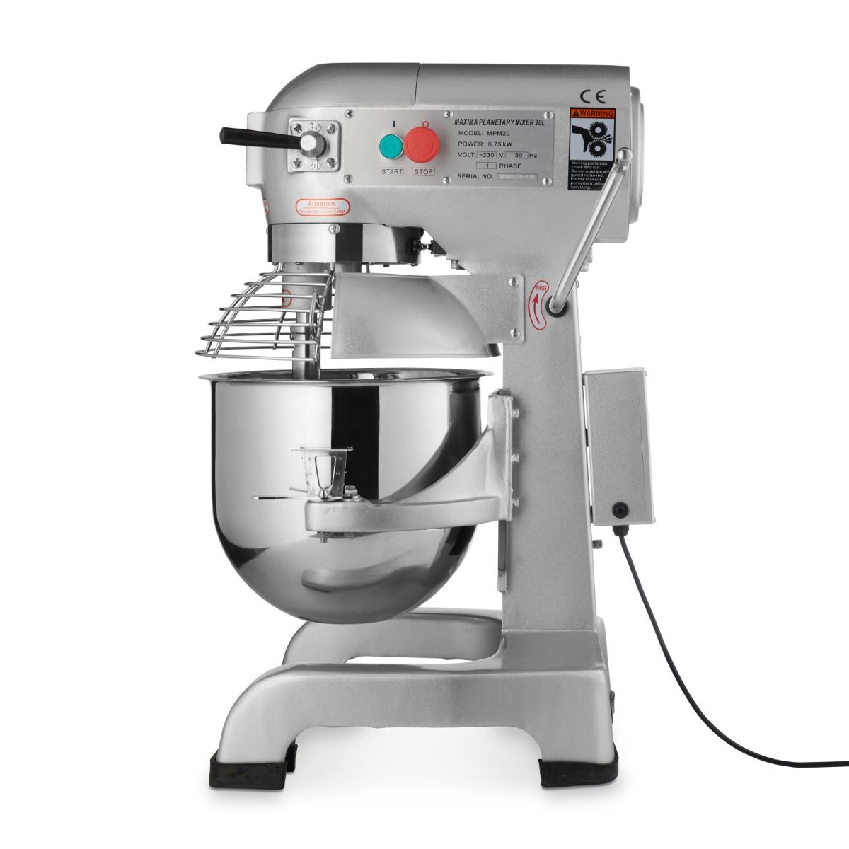 Mixer planétaire - 20 L - jusqu'à 10 kg de pâte - 3 vitesses – Maxima 09300165