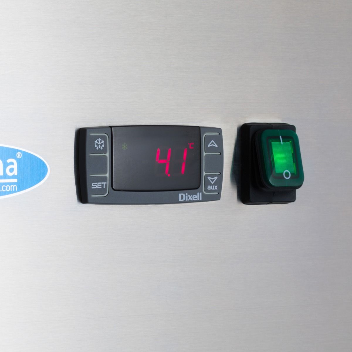 Réfrigérateur - 1400 L - 6 étagères réglables (2/1 GN) - sur roulettes - acier inoxydable – Maxima 09400020