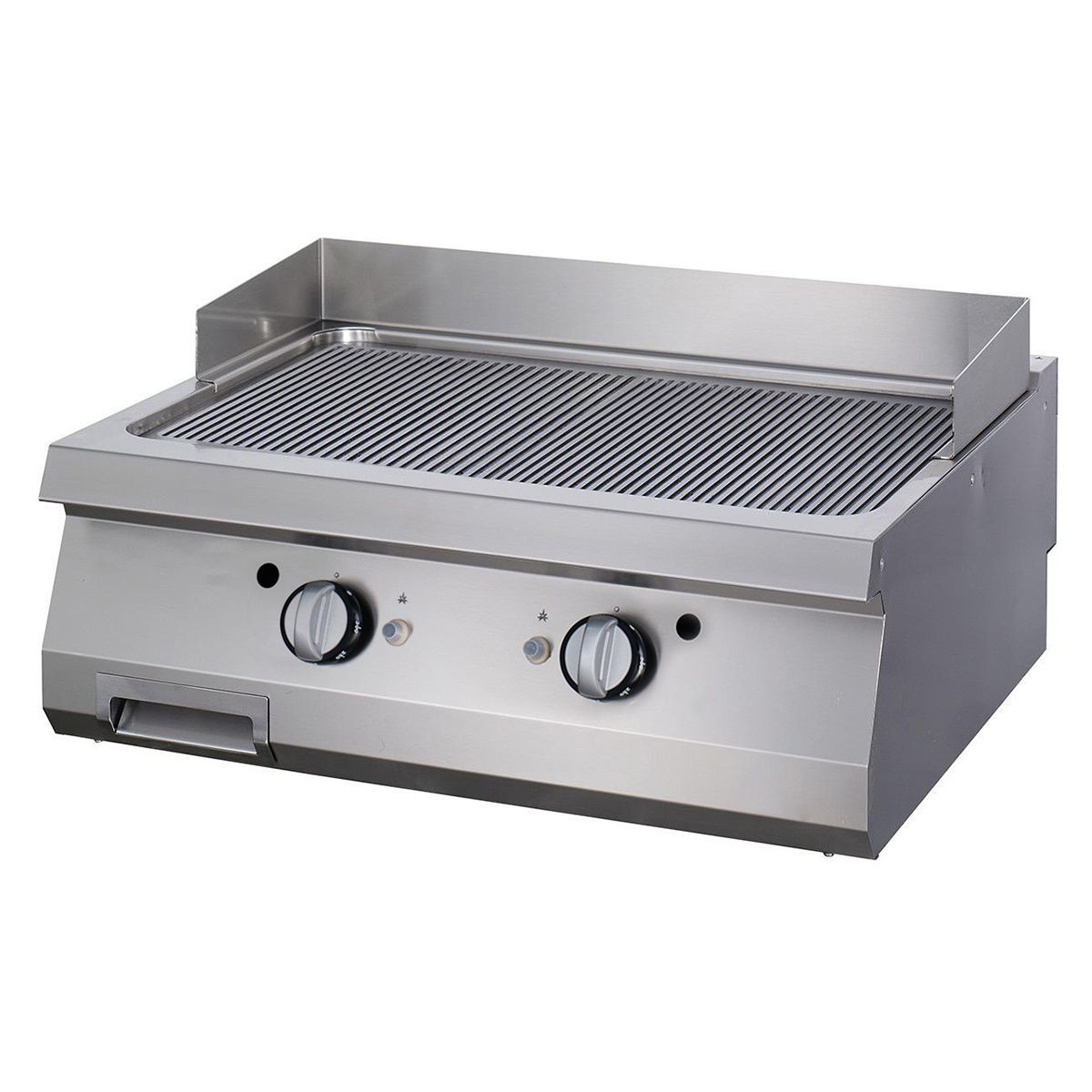 Premium plaque de gril - chrome rainuré - unité double - profondeur 90 cm - gaz – Maxima 09398574