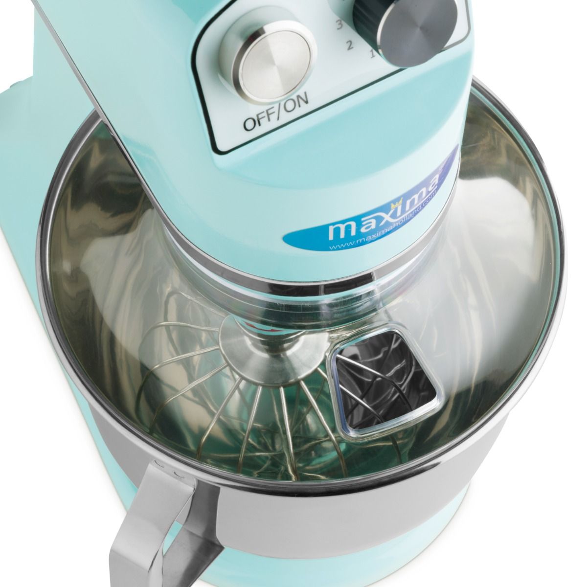 Mixer planétaire - 7 L - jusqu'à 2 kg de pâte - bleu – Maxima 09300152