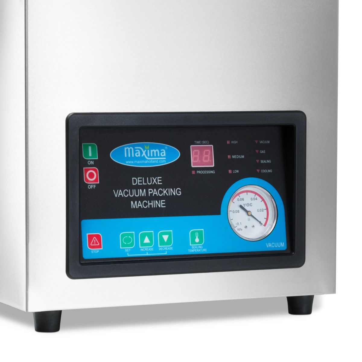 Machine à emballer sous vide - joint 26 cm - W28 x D38,5 x H9 cm chambre – Maxima 09300216