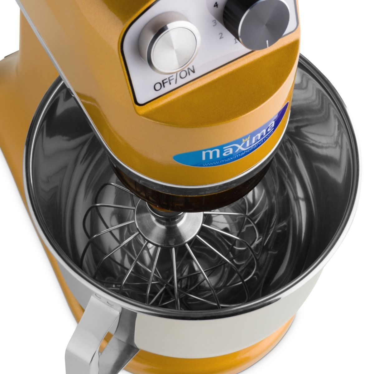 Mixer planétaire - 7 L - jusqu'à 2 kg de pâte - or – Maxima 09360765