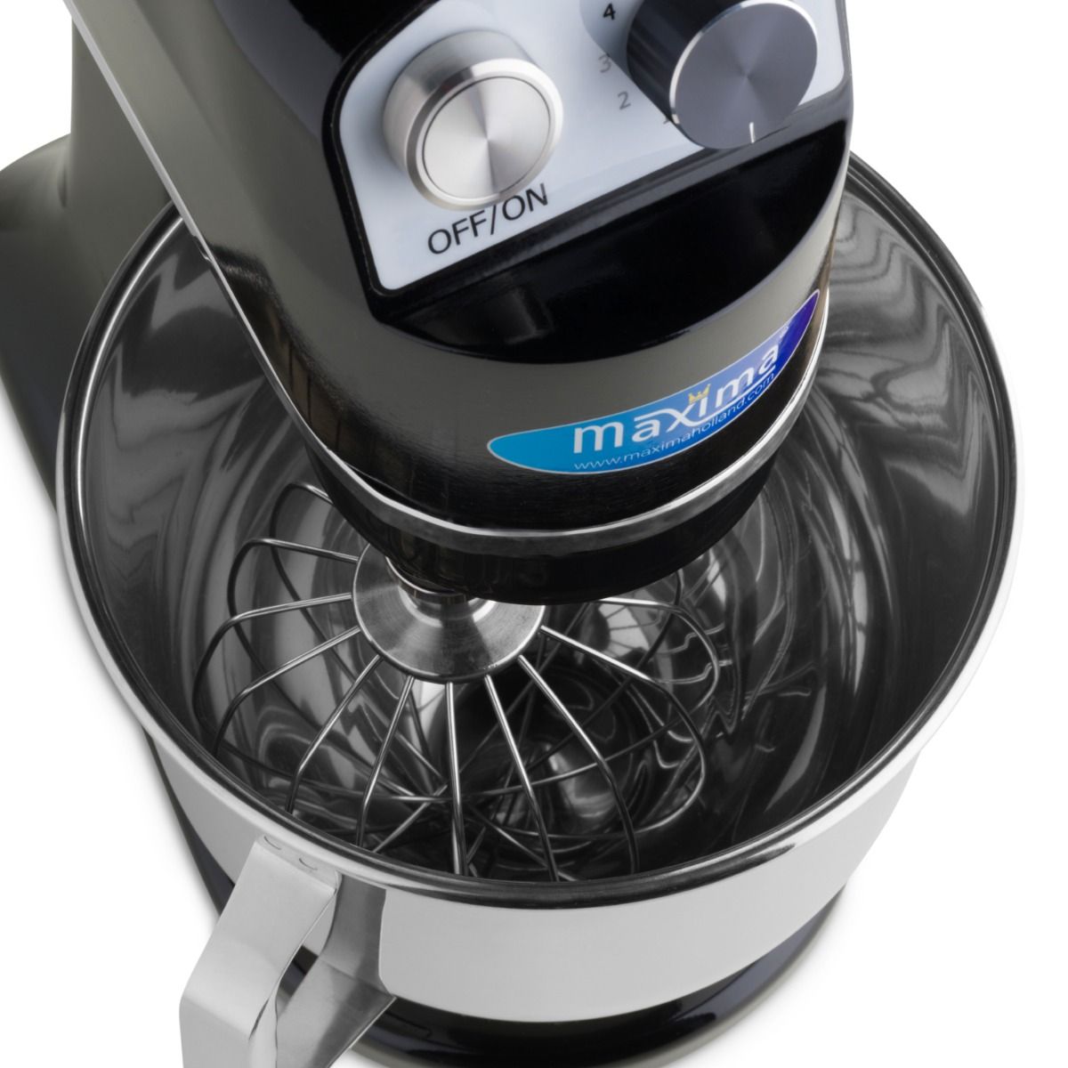 Mixer planétaire - 7 L - jusqu'à 2 kg de pâte - noir – Maxima 09360750