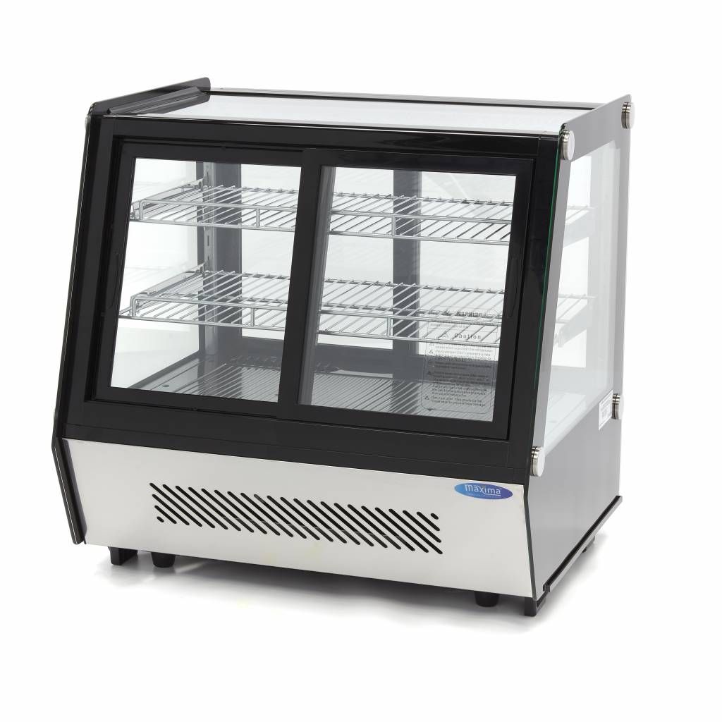 Vitrine à gâteaux - 125 L - 71 cm - portes coulissantes avant et arrière – Maxima 09400847