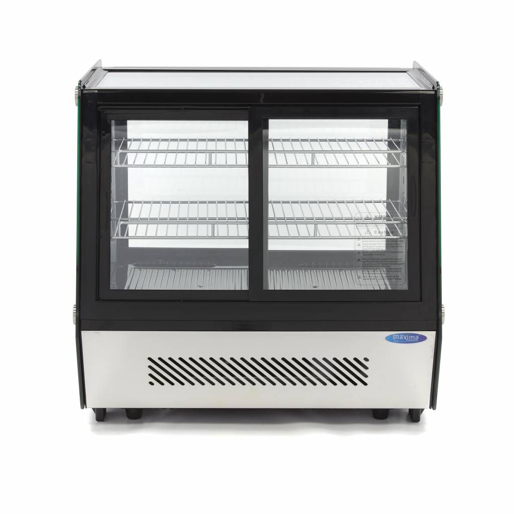 Vitrine à gâteaux - 125 L - 71 cm - portes coulissantes avant et arrière – Maxima 09400847