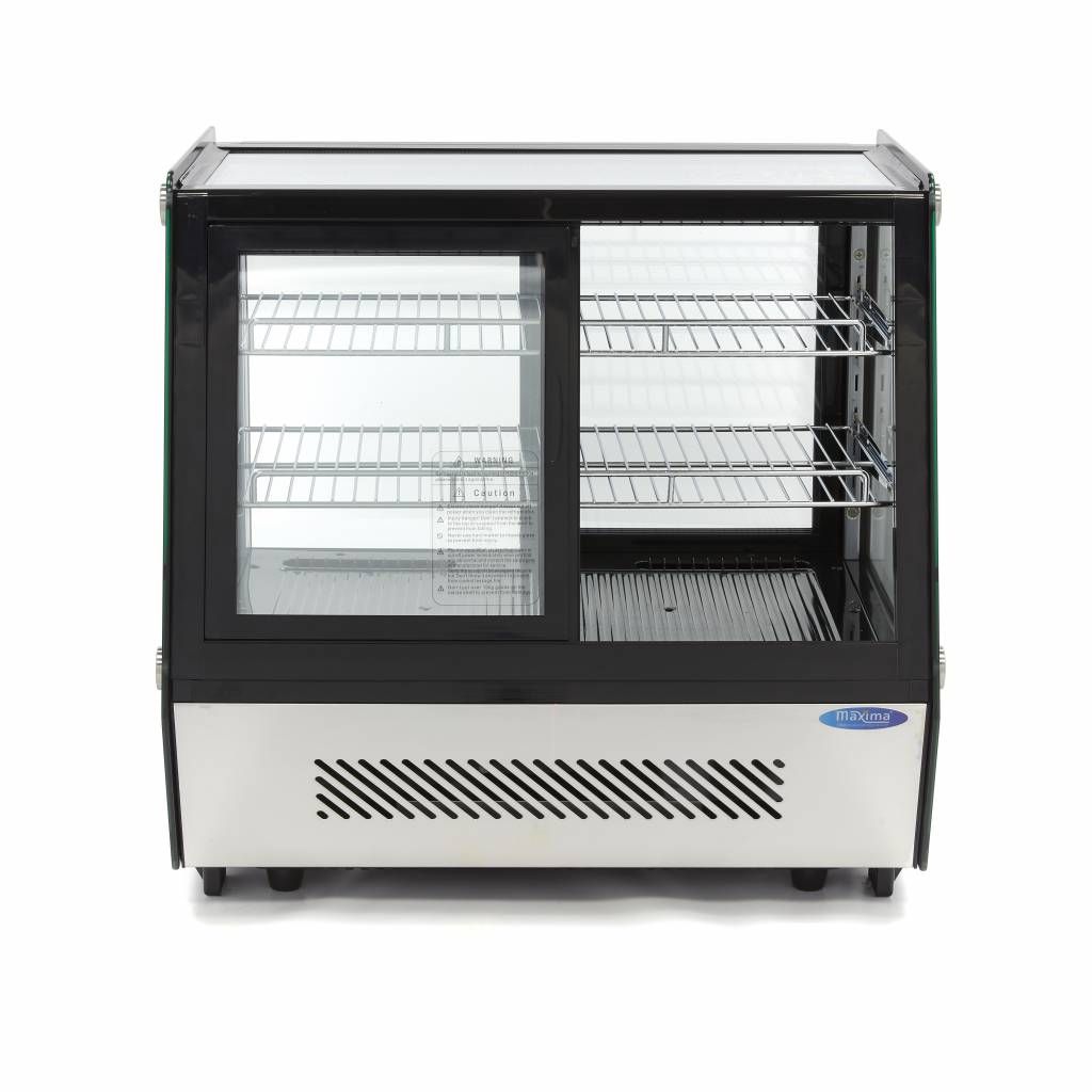 Vitrine à gâteaux - 125 L - 71 cm - portes coulissantes avant et arrière – Maxima 09400847