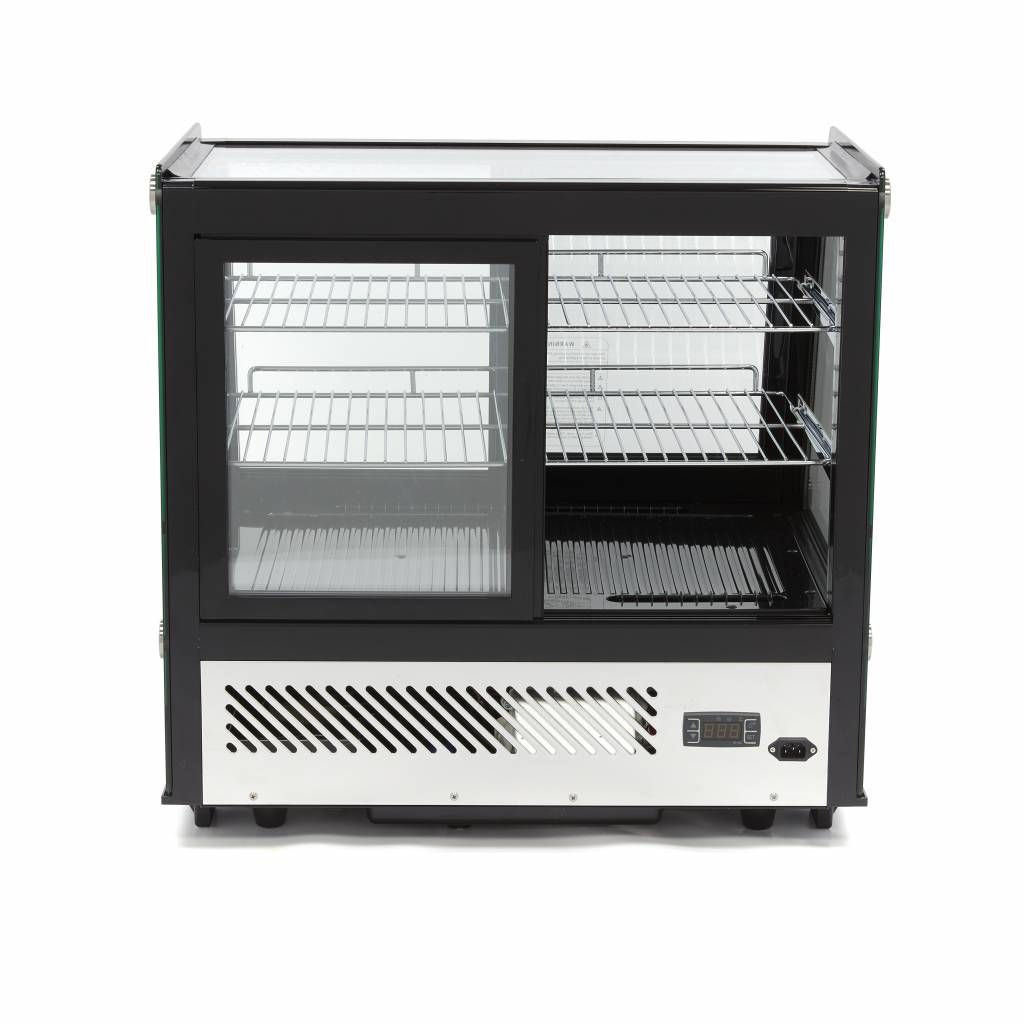 Vitrine à gâteaux - 125 L - 71 cm - portes coulissantes avant et arrière – Maxima 09400847