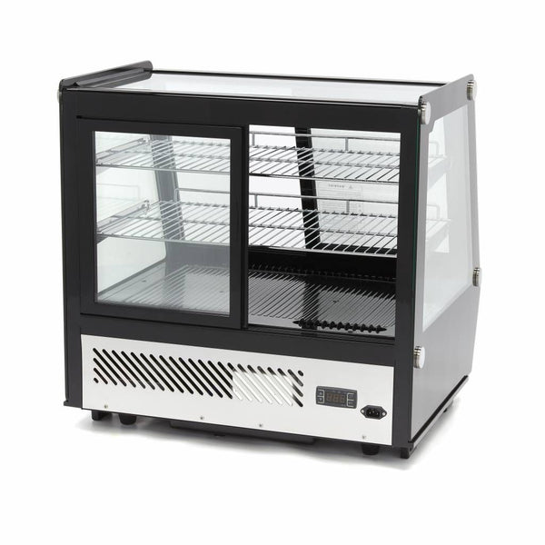 Vitrine à gâteaux - 125 L - 71 cm - portes coulissantes avant et arrière – Maxima 09400847