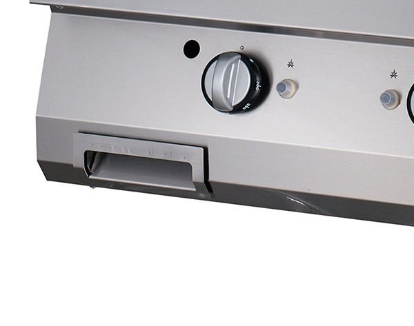 Premium plaque de gril - demi-rainuré - unité double - profondeur 90 cm - gaz – Maxima 09398571