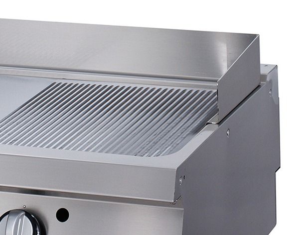 Premium plaque de gril - chrome demi-rainuré - unité double - profondeur 90 cm - gaz – Maxima 09398572