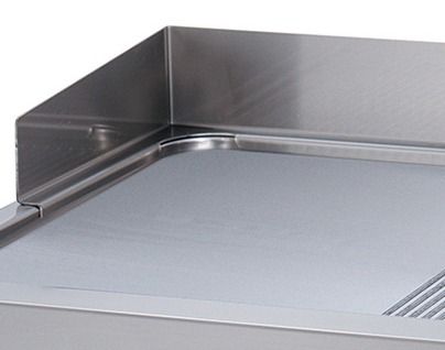 Premium plaque de gril - chrome demi-rainuré - unité double - profondeur 90 cm - gaz – Maxima 09398572