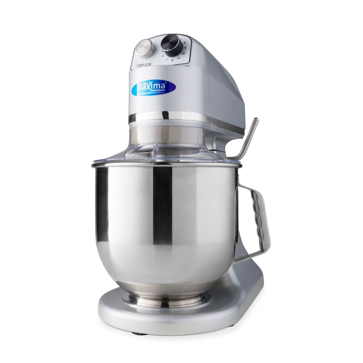 Mixer planétaire - 7 L - jusqu'à 2 kg de pâte - argent – Maxima 09360755