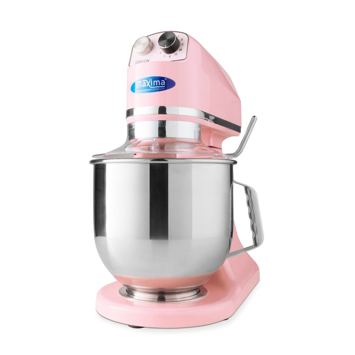 Mixer planétaire - 7 L - jusqu'à 2 kg de pâte - rose – Maxima 09300151