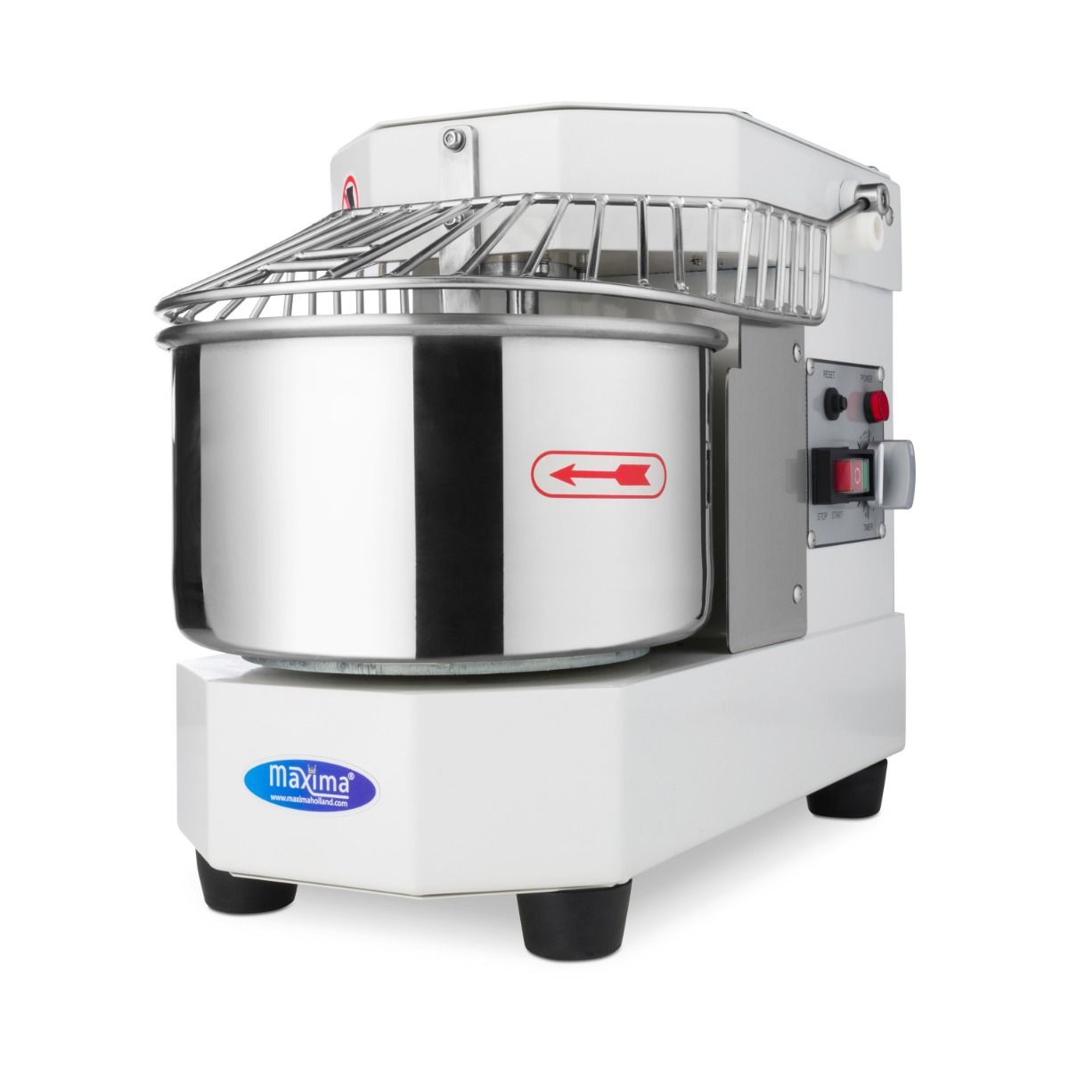 Pétrin à spirale / pétrin à pâte - 8 L - 4,5 kg de pâte - blanc – Maxima 09361008