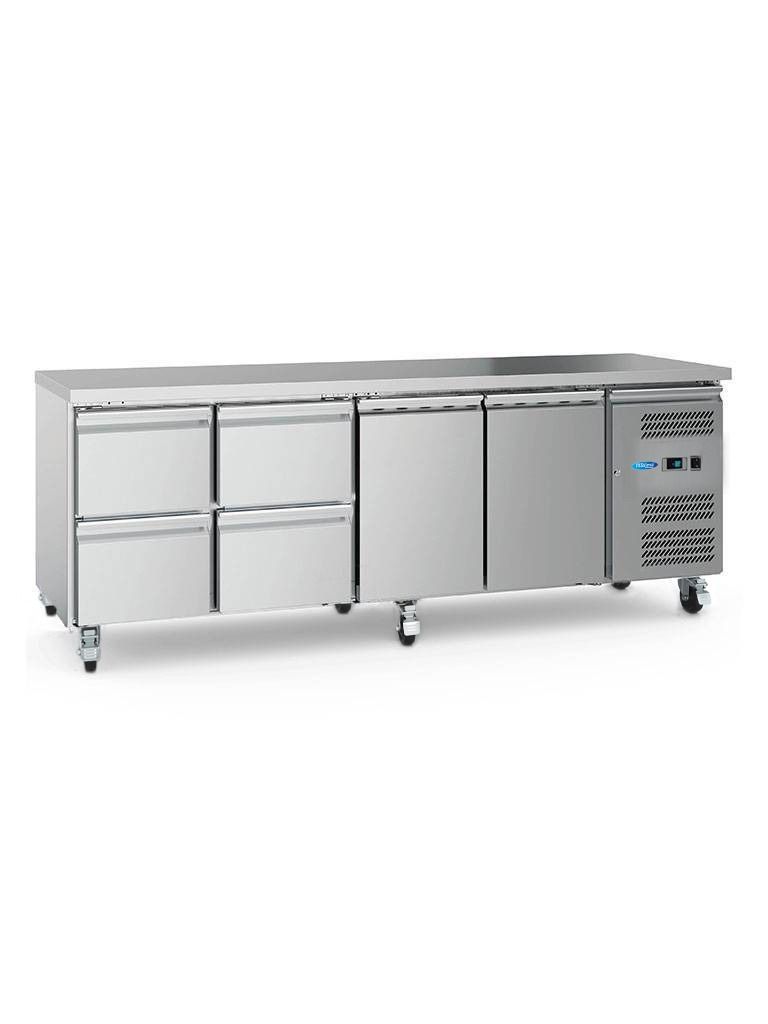 Réfrigérateur de comptoir - 223 cm - 4 portes – Maxima 09400408