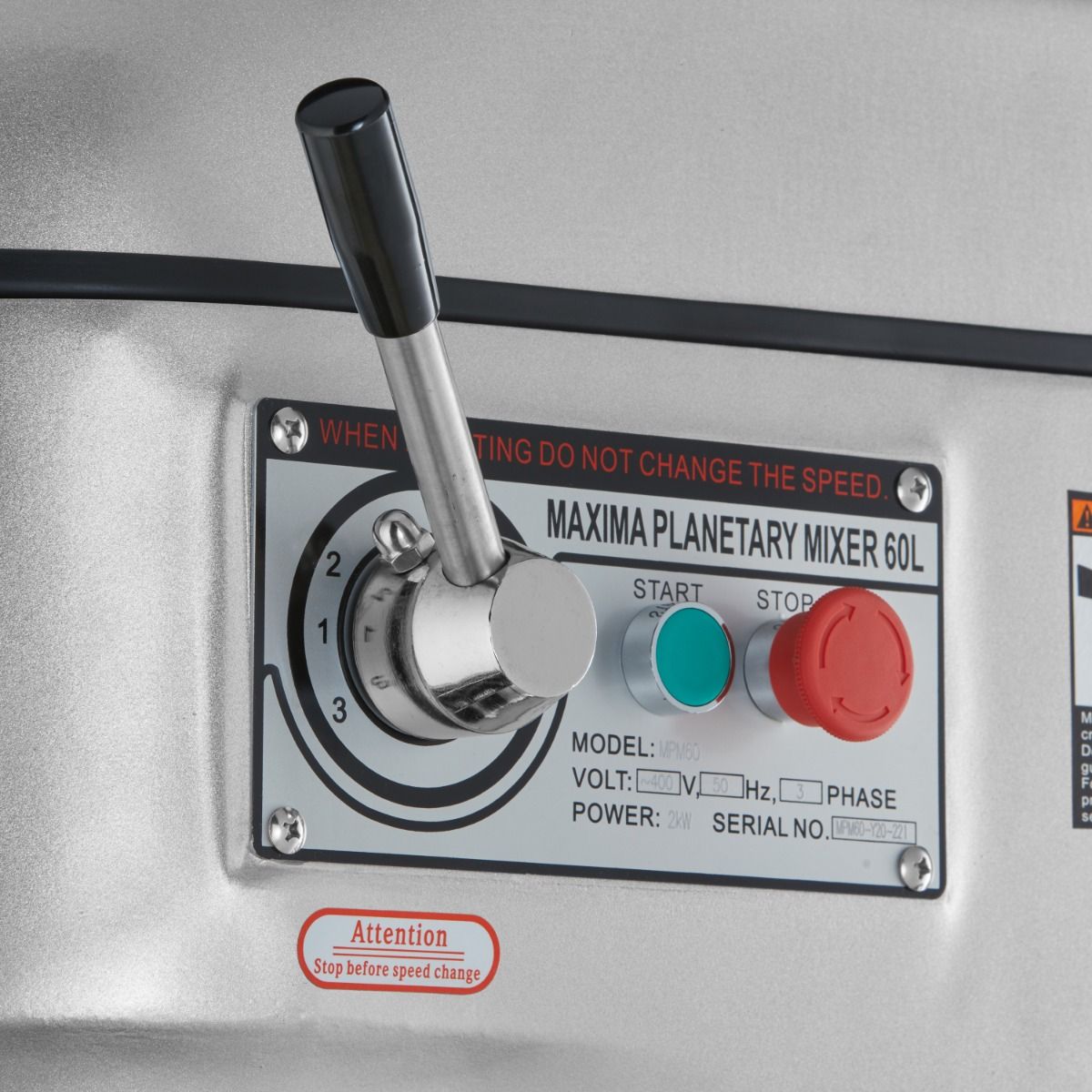 Mixer planétaire - 60 L - jusqu'à 30 kg de pâte - 3 vitesses – Maxima 09300180
