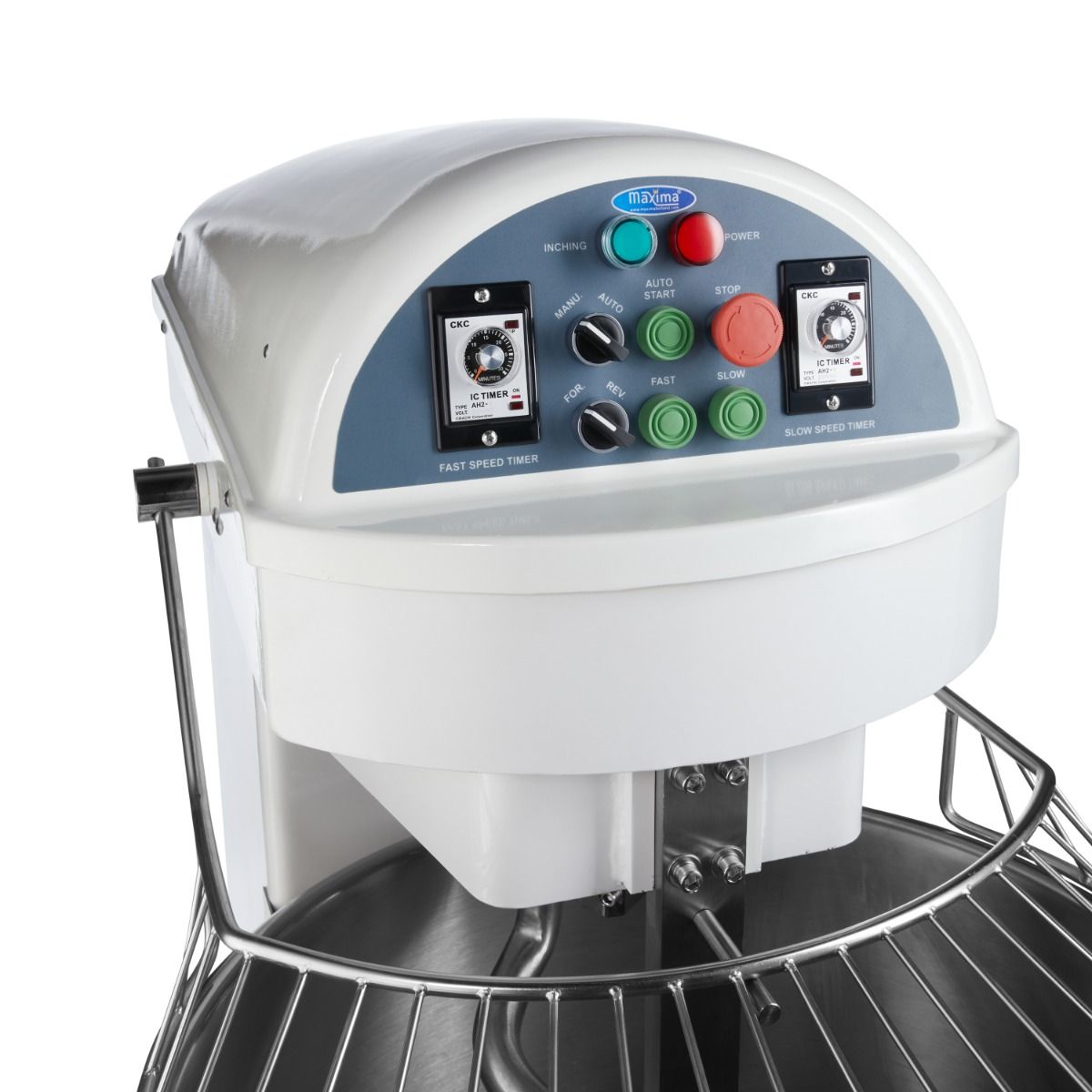 Pétrin à spirale / pétrin à pâte - 100 L - 64 kg de pâte - 2 vitesses - 400V – Maxima 09361100