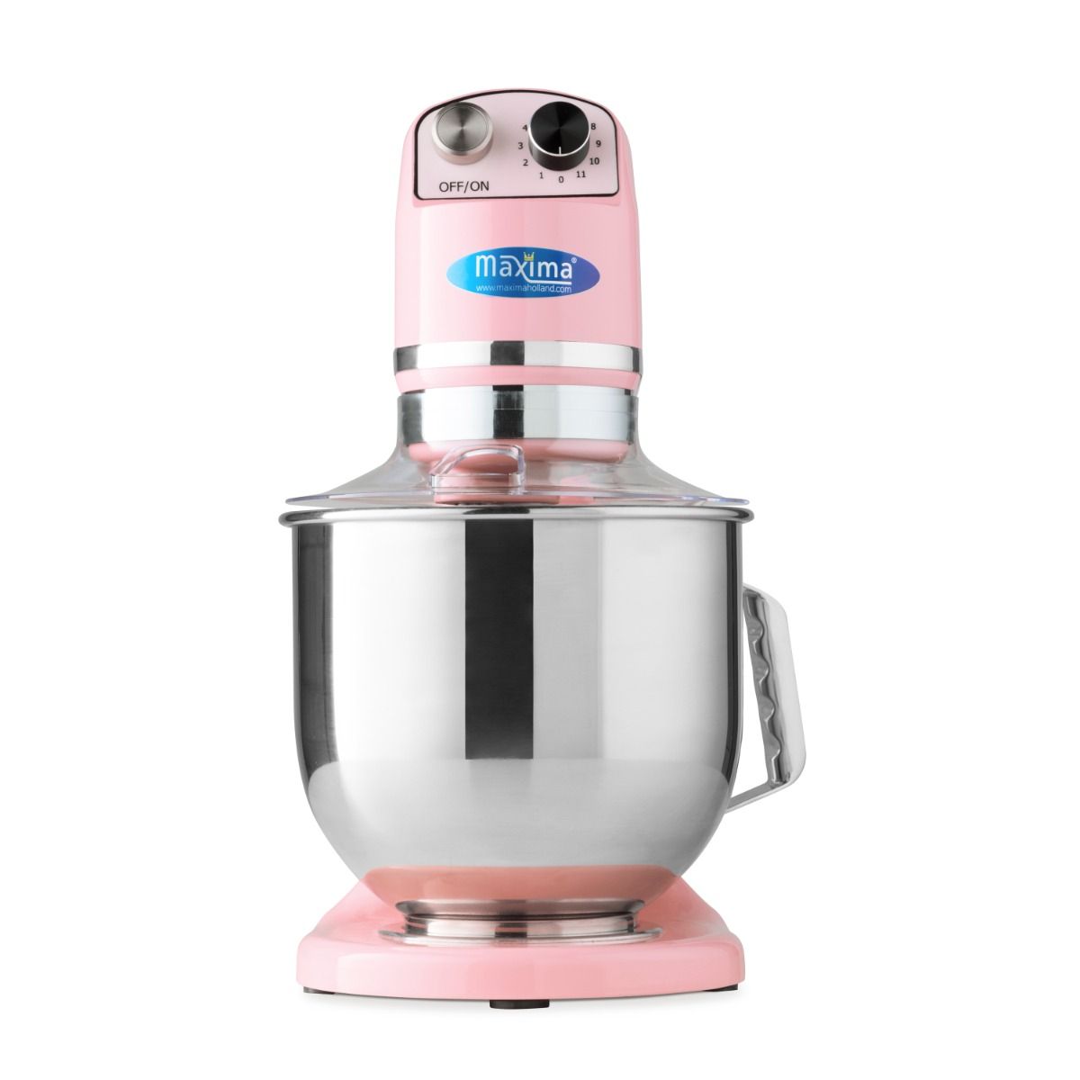 Mixer planétaire - 7 L - jusqu'à 2 kg de pâte - rose – Maxima 09300151