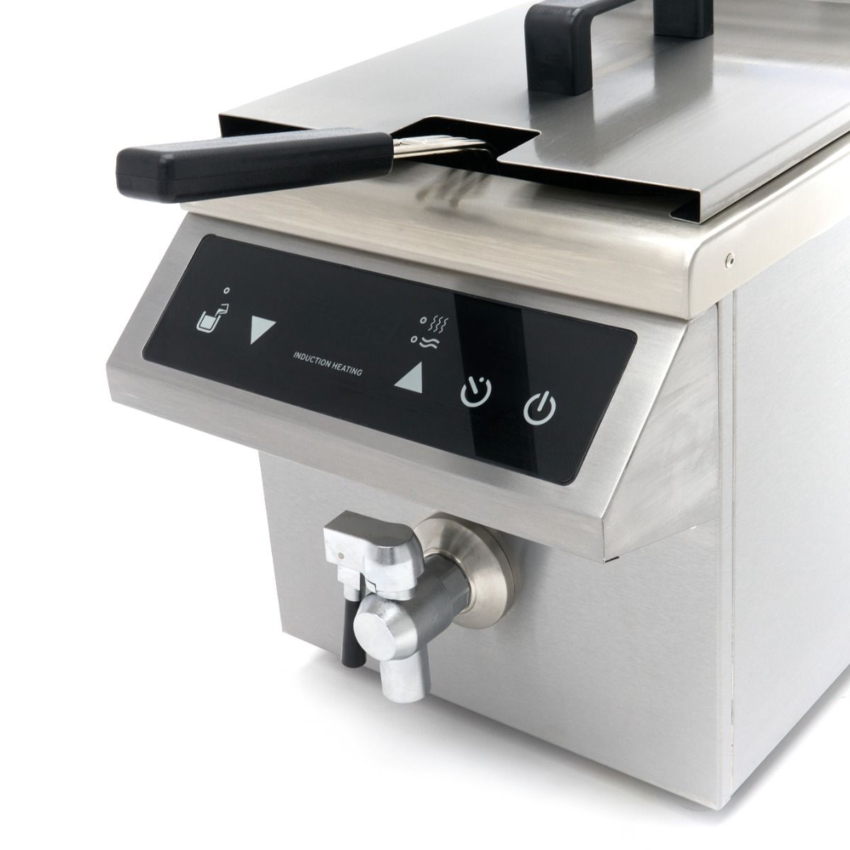Friteuse - 8 L - 1 panier - induction - avec robinet de vidange – Maxima 09371090