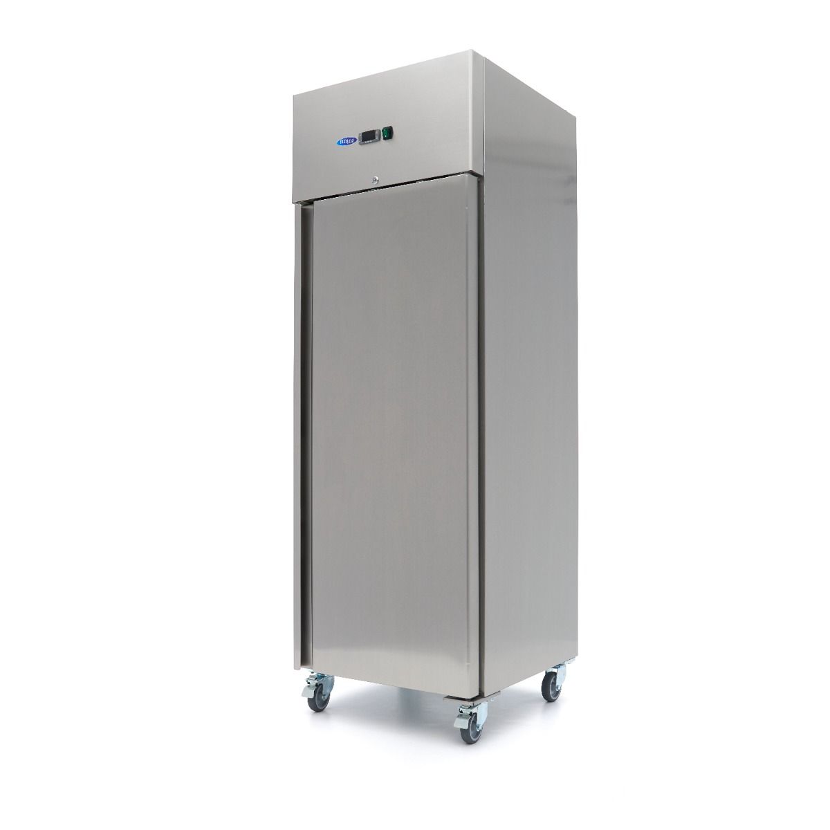 Réfrigérateur - 400 L - 3 étagères réglables (1/1 GN) - acier inoxydable - sur roulettes  – Maxima 09400131