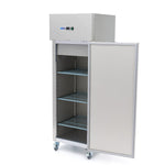 Réfrigérateur - 400 L - 3 étagères réglables (1/1 GN) - acier inoxydable - sur roulettes  – Maxima 09400131