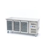 Réfrigérateur de comptoir - 180 cm - 3 portes vitrées – Maxima 09400406
