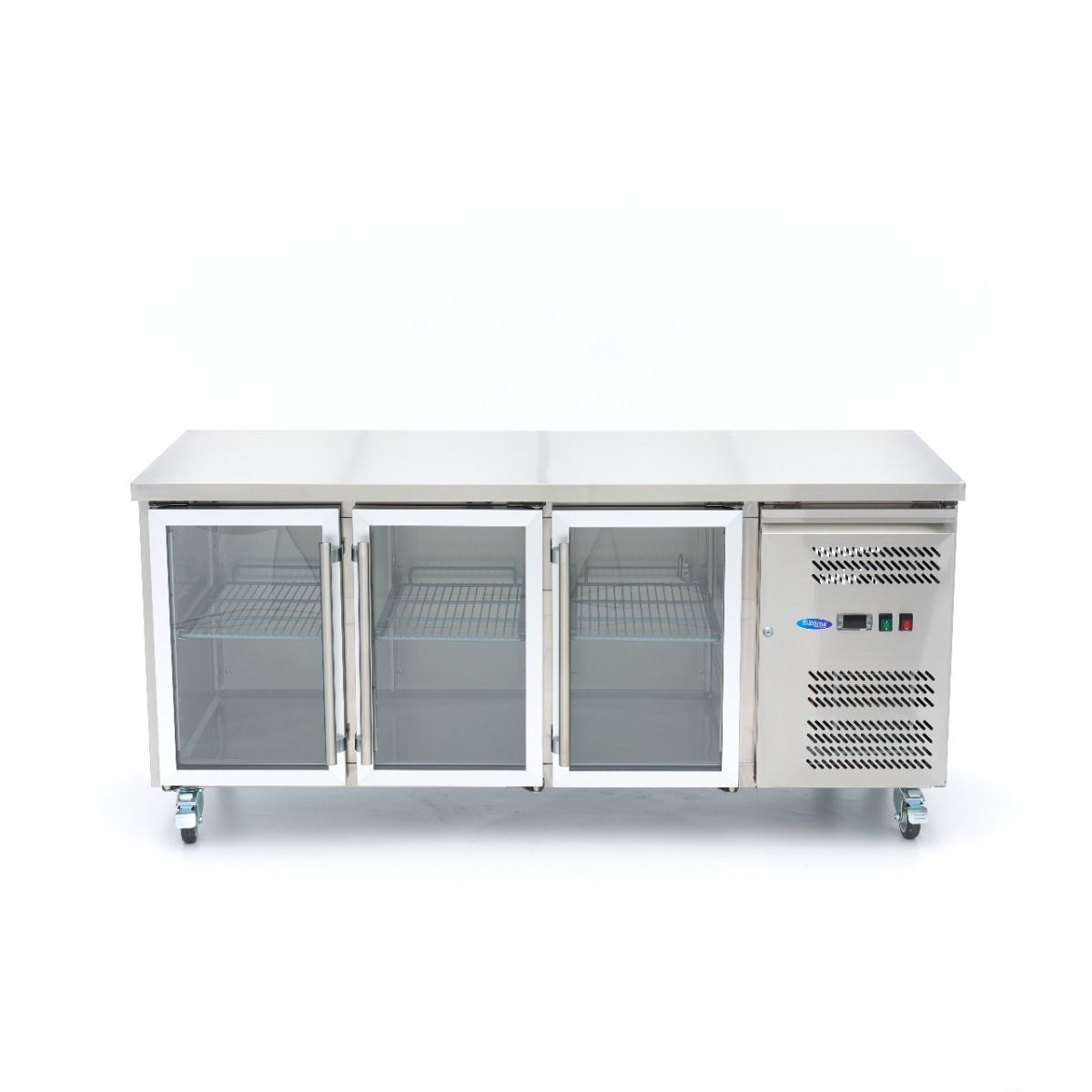 Réfrigérateur de comptoir - 180 cm - 3 portes vitrées – Maxima 09400406