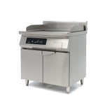Plancha à induction 700 - lisse et rainurée - 10 000 W - double - avec support – Maxima 09371100