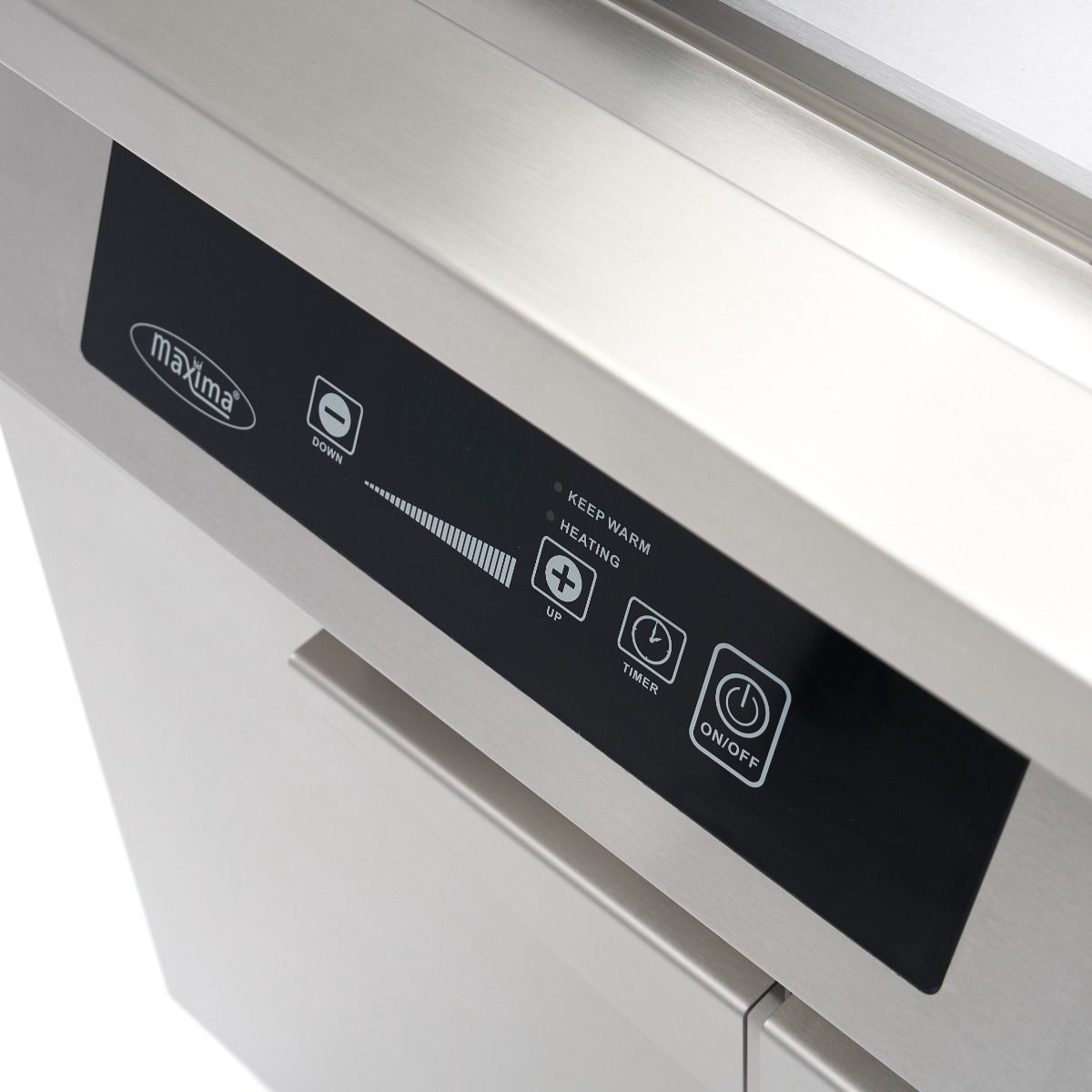 Plancha à induction 700 - lisse et rainurée - 10 000 W - double - avec support – Maxima 09371100